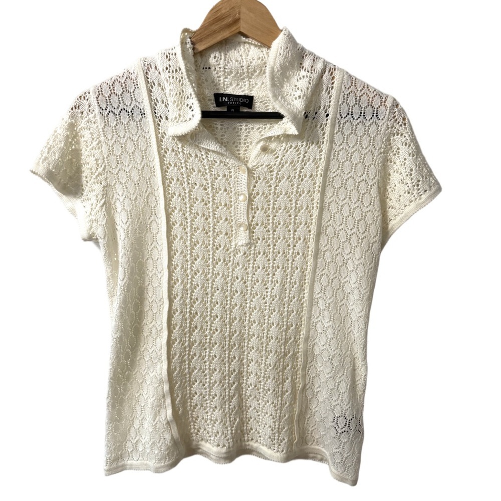 I.N. Studio Ivory Lace Blouse